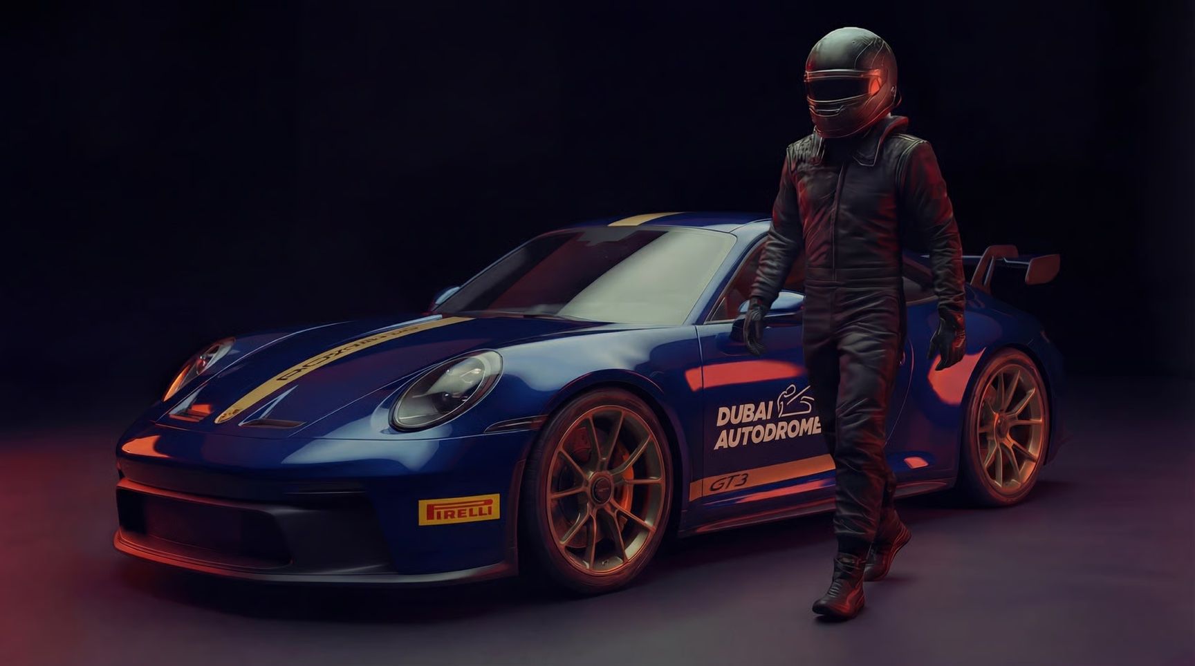 On-track action at Dubai Autodrome