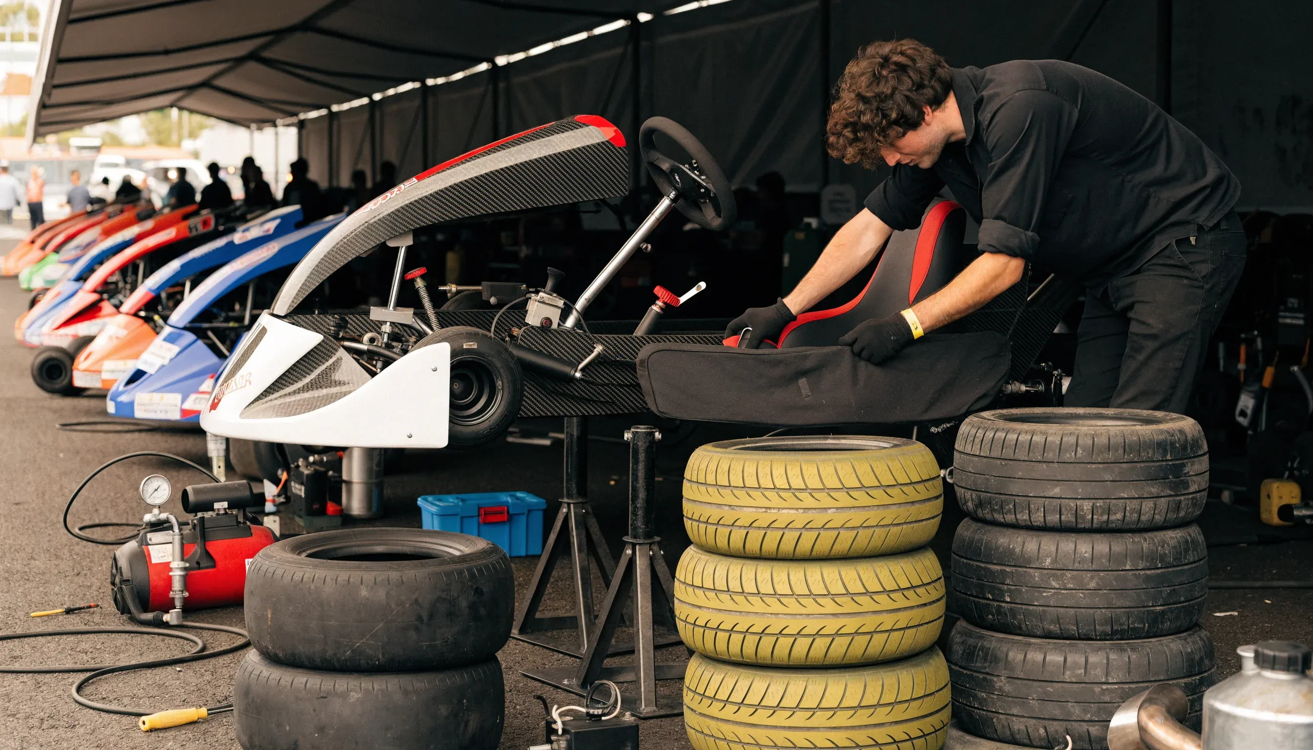 A kart owner on track