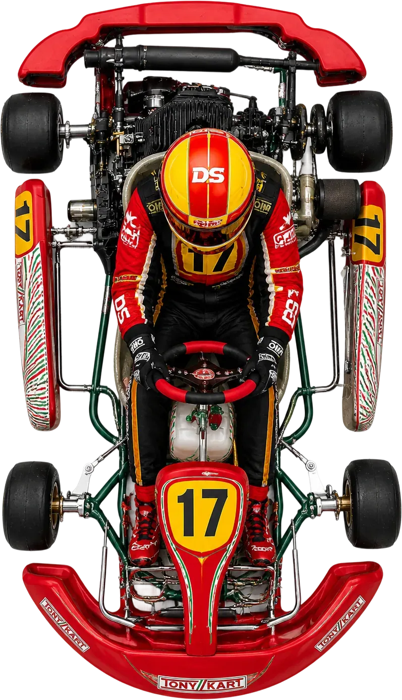 A racing kart at the Dubai Kartdrome